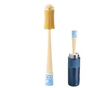 Kustimantu Brosse pour bouteille d'eau - Outils de nettoyage 5 en 1 en silicone - Brosse détaillée pour couvercle de tasse - Pour centrifugeuse, couvercles, pailles, tétines, tire-lait, récipient de