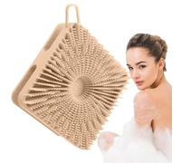 Kustimantu Brosse pour le corps en silicone, exfoliant pour le corps - Brosse de lavage double face - Massage du cuir chevelu 2 en 1 avec poils doux - Exfoliateur Loofah - Accessoire de bain pour