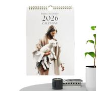 Kustimantu Calendrier mural | 2026 Calendrier de beaux paysages - Décoration suspendue Planificateur quotidien pour travail, bureau, école, chambre, réunions de famille en classe