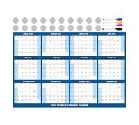 Kustimantu Calendrier mural effaçable - Planificateur journalier tableau noir effaçable pour maison, bureau, chambre, université