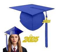 Kustimantu Chapeaux de fin d'études, chapeaux de célibataire confortables et respirants avec plaque d'année - Accessoires de vêtements - Accessoires photo - Souvenirs de baccalauréat pour réunions