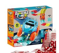 Kustimantu Circuit de Course de Voitures Jouets | Véhicule LED Éducatif - Jouet Voiture STEM pour - pour Salon Chambre Bureau Activité Familiale Cadeau de Fête École Éducation à Domicile Anniversaire