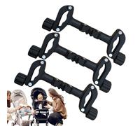 Kustimantu Connecteurs de poussette double, connecteurs de poussette pour tout-petits - Adaptateur de connexion à poussette jumelle,Adaptateur de pushair en liaison à carreaux de marche portable pour