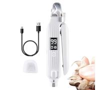 Kustimantu Coupe-ongles électrique pour animaux de compagnie | Coupe-ongles électrique pour chien | Tondeuse à ongles rechargeable avec lumière LED - Outil de préparation ergonomique des pattes