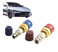 Kustimantu Coupleur rapide pour climatisation | Connecteur pour haute et basse pression - Kit adaptateur pour recharge réfrigérante dans les véhicules