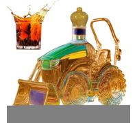 Kustimantu Décanteur de liqueur | Bouteille de vin en forme de tracteur 3D - Décanteur en verre ornement décoratif pour amateurs de whisky, armoire familiale masculine