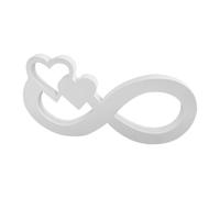 Kustimantu Décor de cœurs 3D, décor de cœur d’éternité,Figurine décorative en Forme de cœur Infini - Moules multifonctionnels en résine pour Cadre Photo en Forme de cœur 3D, Sculptures de Table