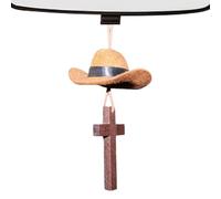 Kustimantu Décoration de voiture Western - Charme chapeau de cowboy - Chapeau de cowboy occidental - Charme - Décoration de voiture - Accessoire de rétroviseur, pendentif occidental miniature