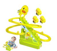 Kustimantu Deroteon Animal Sliding Track with Lights Ensemble de jouets de piste coulissante pour escalier électrique Motif échelle électrique pour Halloween