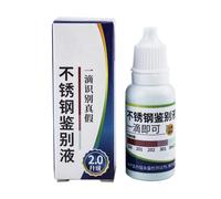 Kustimantu Détecteur en acier inoxydable | Solution de test pour articles sanitaires 15 ml, réactif d'analyse sanitaire, agent portable de détection pour acier inoxydable