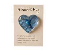 Kustimantu Éléments de décoration de colibri | Décoration de table en forme de cœur - Décoration de colibri motivante pour le bureau avec carte | Pour compassion et encouragement pour la maison, la