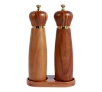 Kustimantu Ensemble de moulins à sel et à poivre - Moulin à poivre réglable avec plateau de support - Moulin à poivre, moulin à piment en bouteille - Fonctionnement manuel pour moulin à poivre et