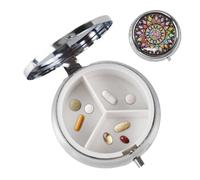 Kustimantu Étui portable pour médicaments | Boîte de pilules avec petits compartiments, rangement compact pour suppléments et médicaments dans une poche ou un sac