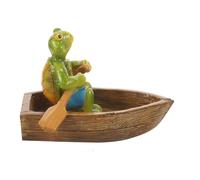 Kustimantu Figurines d'Animaux pour Jardin Extérieur,Sculpture de Petit Étang - Figurines Flottantes en Résine en Forme de Grenouille et de Tortue pour Aquarium, Jardin, Piscine, Patio, Cour, Clôture,