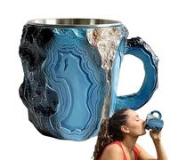 Kustimantu Grandes tasses à café, récipients à boire faits à la main, tasse ergonomique à grand volume avec large bord pour boire le café, le thé au lait et le bureau