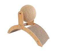 Kustimantu Grattoir pour chat - Pont arqué - Jouet à gratter - Pont arqué - Balle en sisal et bois - Protection de meubles pour activités intérieures et extérieures - Pour animaux de compagnie