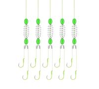 Kustimantu Hameçons De Pêche À Double Barbillon | Hameçons Porte-Appâts Fluorescents pour Eau Douce - Accessoires Fixation Leurres pour Poissons Nocturnes Visibilité Optimisée