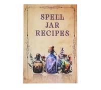 Kustimantu Hexenhandwerk Livre de magie Spell Jar Book | Carnet de magie imprimé avec 61 pages pour les nouvelles sorcières - Fournitures et outils pour débutants, amateurs, professionnels