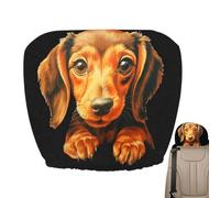 Kustimantu Housse d'appui-tête | Housses d'appui-tête amusantes pour chien - Housse de protection intérieure pour voiture, SUV, camion, RV Berline, Halloween et Noël