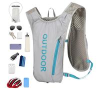 Kustimantu Hydratation Pack Sac à dos d'hydratation, gilet de course de 5 l, pour hommes et femmes, sac de cyclisme avec bandes réfléchissantes, accessoire de loisirs d'extérieur réglable pour la