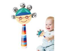 Kustimantu Jingle Hand Bells pour, les jouent aux cloches - Jingle Smile Bâton Shaker - Clochettes légères de dessin animé, instruments de musique pour pour la maternelle et la crèche