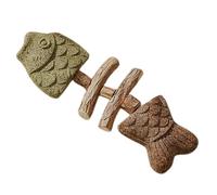 Kustimantu Jouet de Nettoyage Dentaire pour Chat - Bâtonnet Dentaire en Os de Poisson,Jouet à Mâcher en Bois Interactif pour Les Chats pour Réduire l'Ennui et Promouvoir Une Bonne Santé