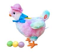 Kustimantu Jouet en peluche pour chien | Poule électrique qui pond des œufs pour nourrir les animaux domestiques | Distributeur de nourriture avec son pour chiots, petits animaux et maison
