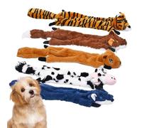 Kustimantu Jouets pour chiens en peluche avec son | 5 jouets doux pour animaux de compagnie - Jouet interactif pour mâcher les petites races et les chiots pendant l'entraînement