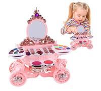 Kustimantu Kit de maquillage pour fille - Jouet de maquillage lavable pour fille - Pour enfant créatif trompe la beauté des enfants, fille et petite-fille