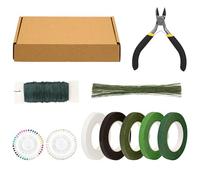 Kustimantu Kit pour faire des bouquets, 10 pièces pour arrangements floraux - Accessoires pour fleuristes et travaux manuels en tiges pour mariages et corsages pour hommes et femmes