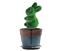 Kustimantu Lapin de Pâques - Topiaire - Insert de jardin - Figurines de lapins décoratives avec piquet - Printemps Pâques Festival Animal Lawn Insis créatif pour le paysage de la cour