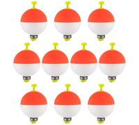 Kustimantu Lot de 10 petits flotteurs pour la pêche - En mousse EVA - Design ovale - Pour brasse, perche, truite