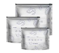 Kustimantu Lot de 30 sacs de conservation alimentaires avec fermeture éclair - Sachets refermables en film d'aluminium pour le stockage - Pour congélateur, réfrigérateur, armoire de stockage