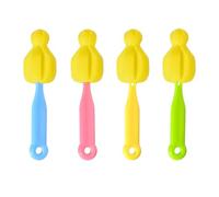 Kustimantu Lot de 4 brosses à tétine pour enlever les taches d'eau avec éponge nettoyante