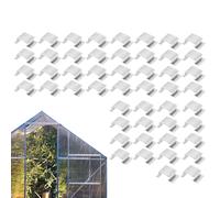 Kustimantu Lot de 50 attaches en acier inoxydable pour serre de type G - Pièces de rechange pour ressorts de fixation et accessoires de jardin en acier inoxydable pour utilisation dans la cour