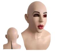Kustimantu Masque féminin en latex, masque chauve d'Halloween en latex pour femme - Masque intégral en latex pour fête costumée d'Halloween - Chapeau réaliste pour accessoires de cosplay