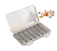 Kustimantu Organisateur de pilule de voyage, boîte à pilules, Dispensateur de pilule de voyage, titulaire des suppléments, Cas de médecine à air traduit portable pour un usage au travail à domicile