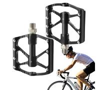 Kustimantu Pédales de vélo, pédales Plates en d'aluminium, roulements scellés, antidérapantes, ergonomiques et légères pour la Piste cyclable de vélo de Tourisme