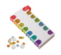 Kustimantu Pilulier, médicaments quotidiens | Organiseur quotidien portable avec 14 compartiments pour avion, maison, hôpital, travail, vacances et école