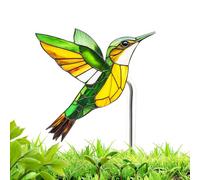 Kustimantu Piquets de Jardin Décoratifs | Piquet Décoratif Oiseaux Acrylique | Fantaisie Effet Vitrail Résistant Aux Intempéries pour Pots De Cactus Aloès Orchidées