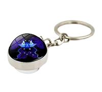Kustimantu Porte-clés horoscope, breloque de sac - Pendentif constellation de sac d'école, lueur dans l'obscurité - Porte-clés charme pour sacs à dos, sacs à main, porte-monnaie, pour et