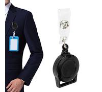 Kustimantu Porte-clés rétractable - Porte-badge d'identité | Clip d'identification portable pour sac à dos, sac, trousseau de clés, sac, fournitures scolaires pour enseignants, étudiants
