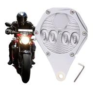 Kustimantu Porte-disque d'impôt pour moto - Support hexagonal pour d'immatriculation avec étiquette fiscale - Support en aluminium avec clé et support pour cartes pour quad, moto et cyclomoteur
