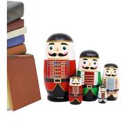 Kustimantu Poupées Gigognes pour | Poupées Emboîtables Casse-Noisette en Bois Fait Main | Centre de Table Fêtes Chambre Enfant Cheminée Salon Décor D'intérieur