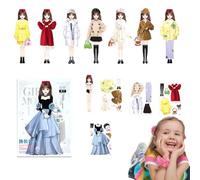 Kustimantu Poupées magnétiques pour filles, de rôle pédagogique