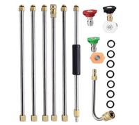 Kustimantu Prolongateur Pour Nettoyeur Haute Pression - 275 Bar Lance À Buse Pour Nettoyeur Haute Pression - Buse Télescopique de Nettoyage,Pour Jardin Gouttière Patio Toit Béton Arrière Cour Mur