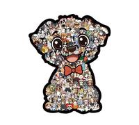 Kustimantu Puzzle en Bois,Kit de Décoration Ludique à Cent Soixante Pièces - Casse-tête Chien en Bois Massif,pour Amateurs et Adultes, Décor pour Mur et Étagère, Cadeau