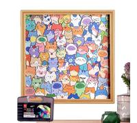 Kustimantu Puzzles en bois, jouet éducatif à colorier en bois, puzzle animal avec cadre photo, pour enfants, filles, maison, voyage, chambre à coucher, cours à domicile, salle de jeux, anniversaire