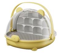 Kustimantu Réservoir de Reproduction de Reptiles, récipient de Transport pour de Soie, boîte d'alimentation Portable Transparente avec poignée, pour Observer l'habitat de la Cage pour Les à