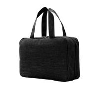 Kustimantu Rouleau d'organisation de maquillage, sac à pinceaux de maquillage, enroulable à suspendre, compact et étanche, 4 en 1, porte-sac pliable, Noir , Voir description, Voir description